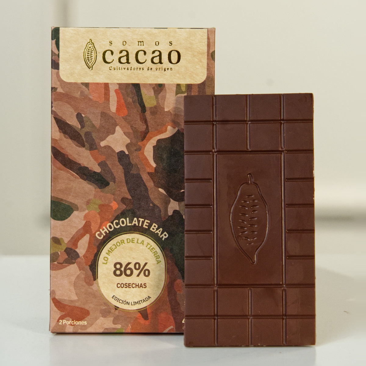 Cosechas · Tableta de Autor 86% · 45 g - empaque y tableta