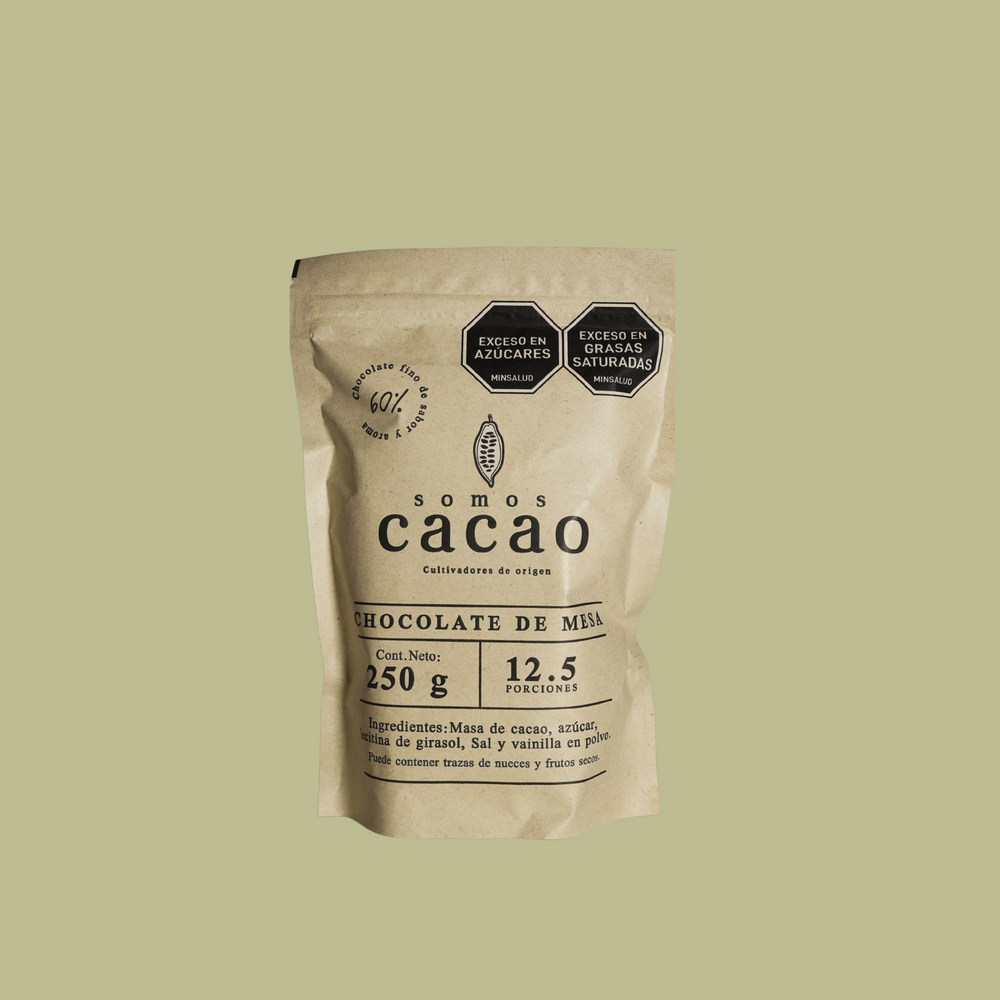 Chocolate de Mesa 60% Colombiano – Ideal para Bebidas Calientes | Somos Cacao