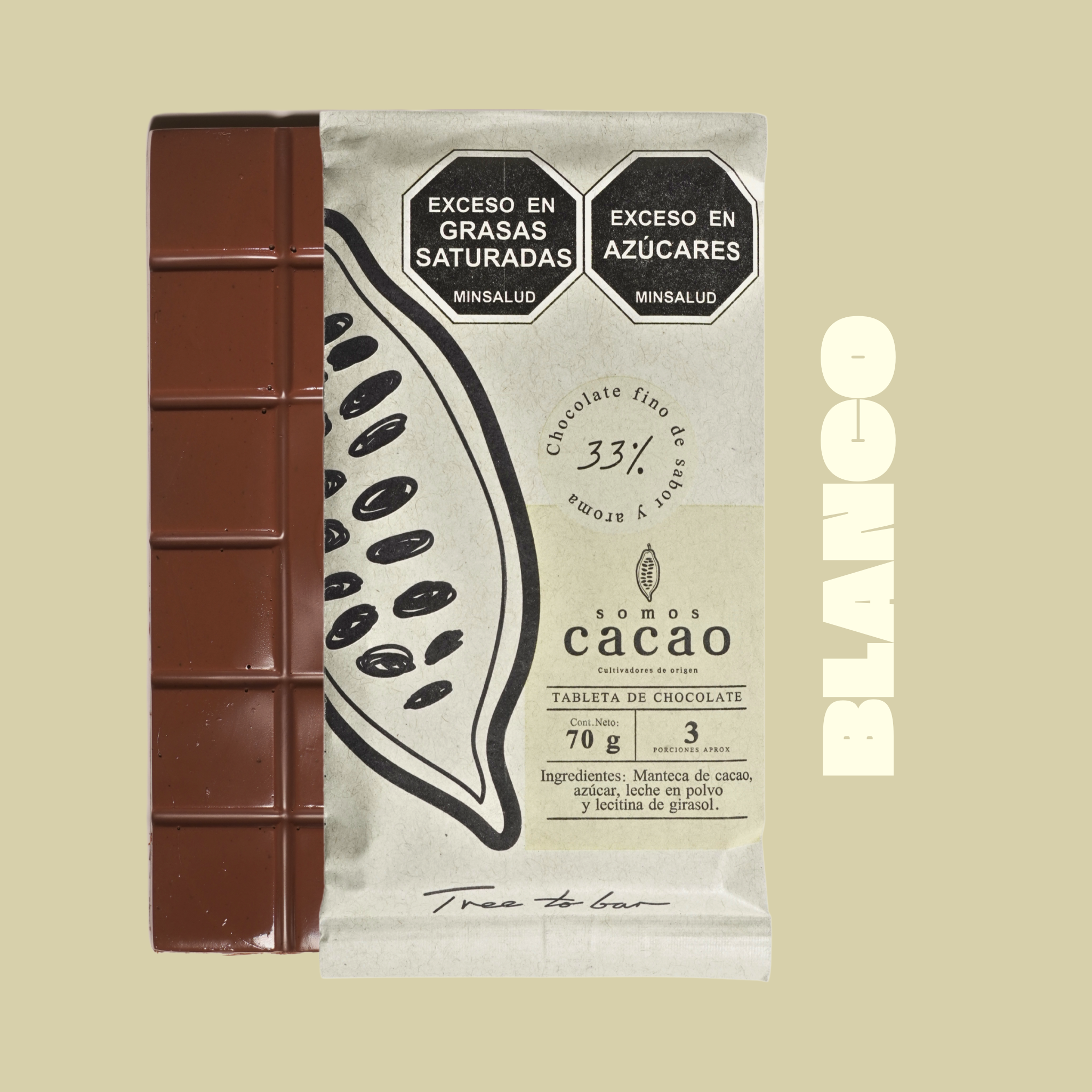 Chocolate Blanco 33% – Natural y Cremoso | Somos Cacao