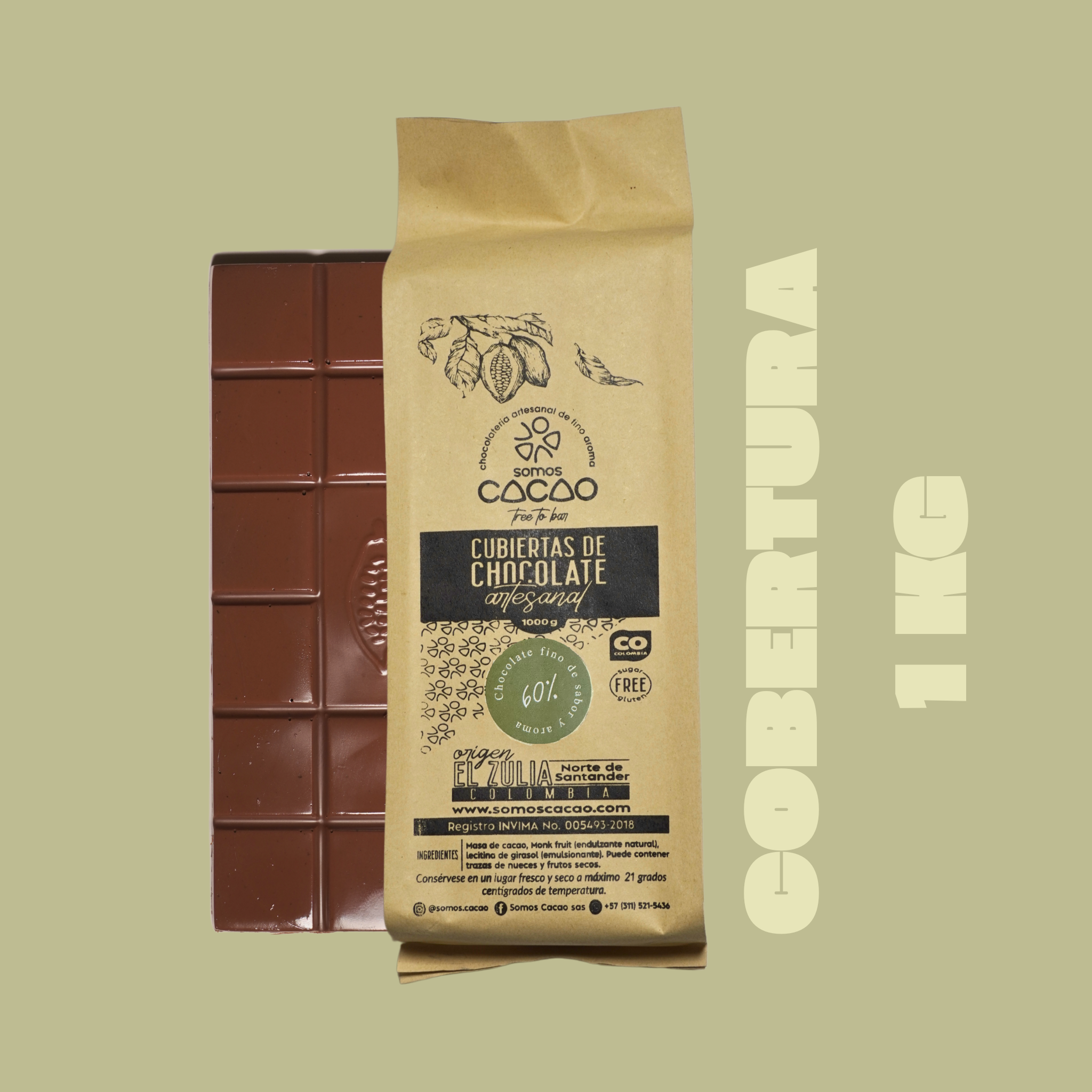 Cobertura de Chocolate Real 60% – Profesional y Artesanal | Somos Cacao