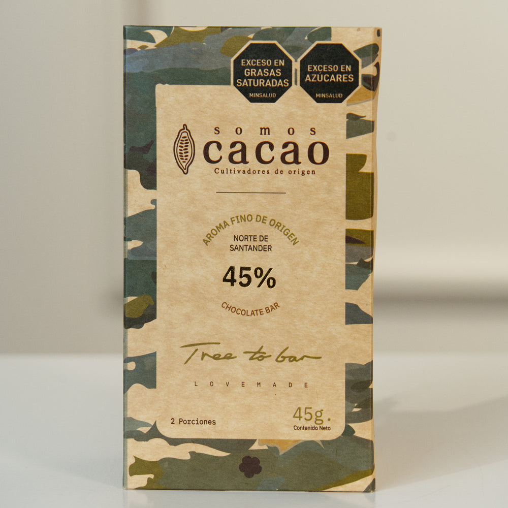 Tableta de Chocolate con Leche 45% Cacao · 45 g