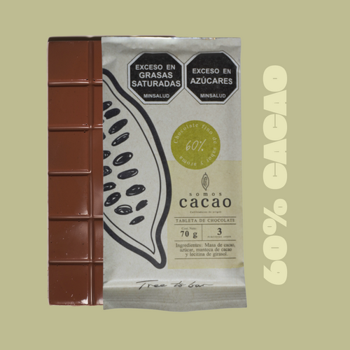 Chocolate 60% Cacao Colombiano – Tableta Suave y Natural | Somos Cacao