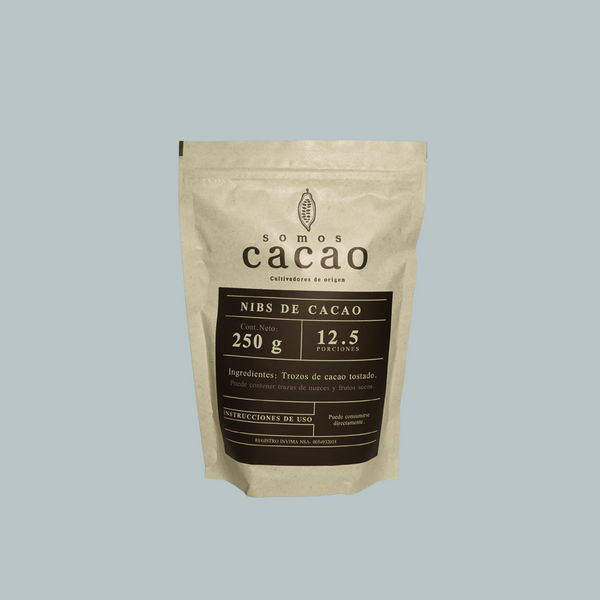 Nibs de Cacao Tostado 100% Naturales – Snack Saludable | Somos Cacao