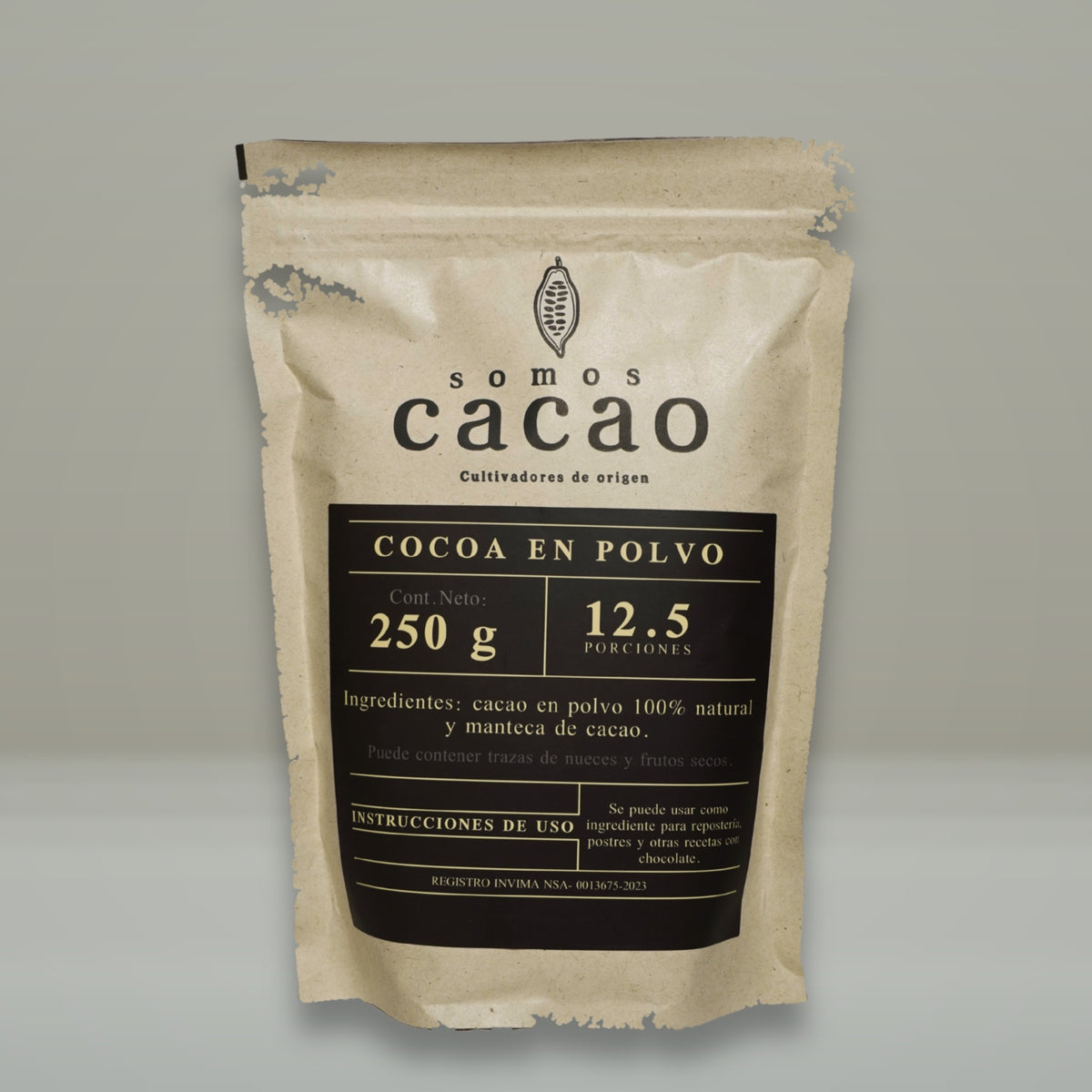 Cocoa en Polvo Natural · 250 g - bolsa de 250 g