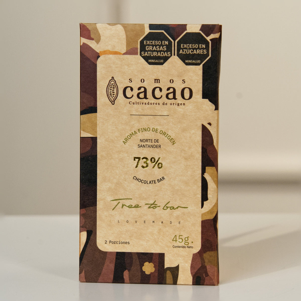 Tableta de Chocolate 73% Cacao · 45 g - empaque