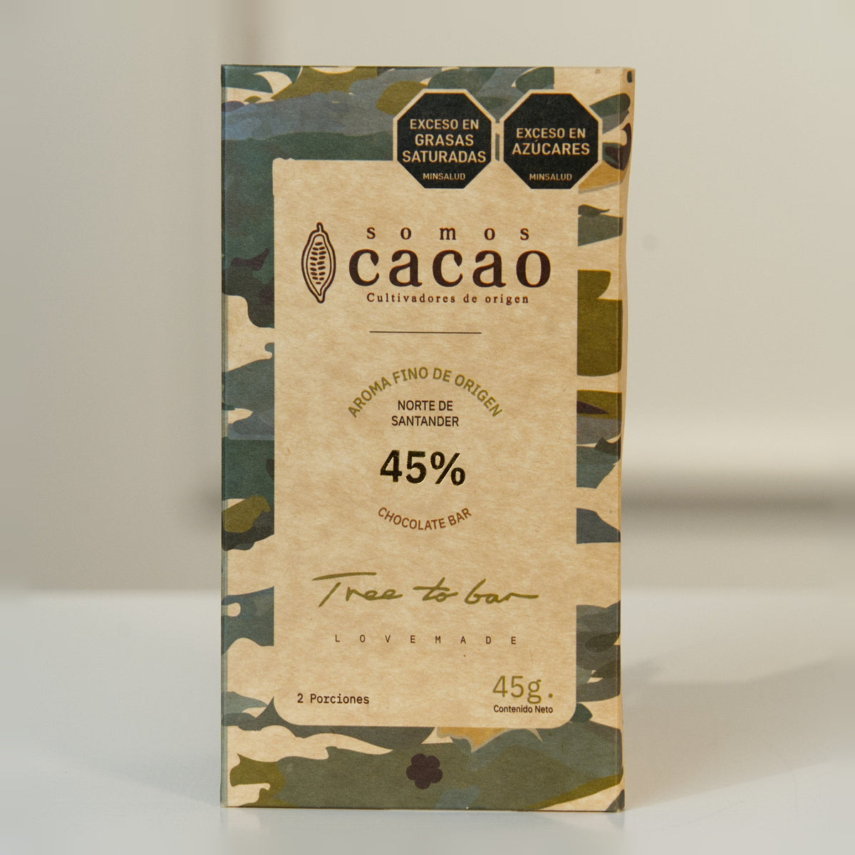 Tableta de Chocolate con Leche 45% Cacao · 45 g - empaque